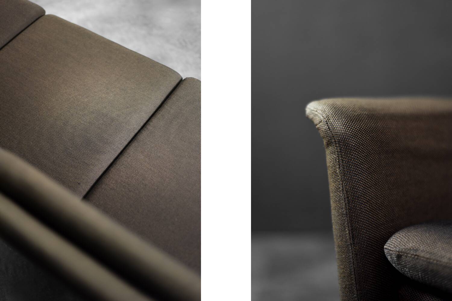 Vintage Mid-Century Danish Modern Brown 3-Seater Sofa by Folke Ohlsson