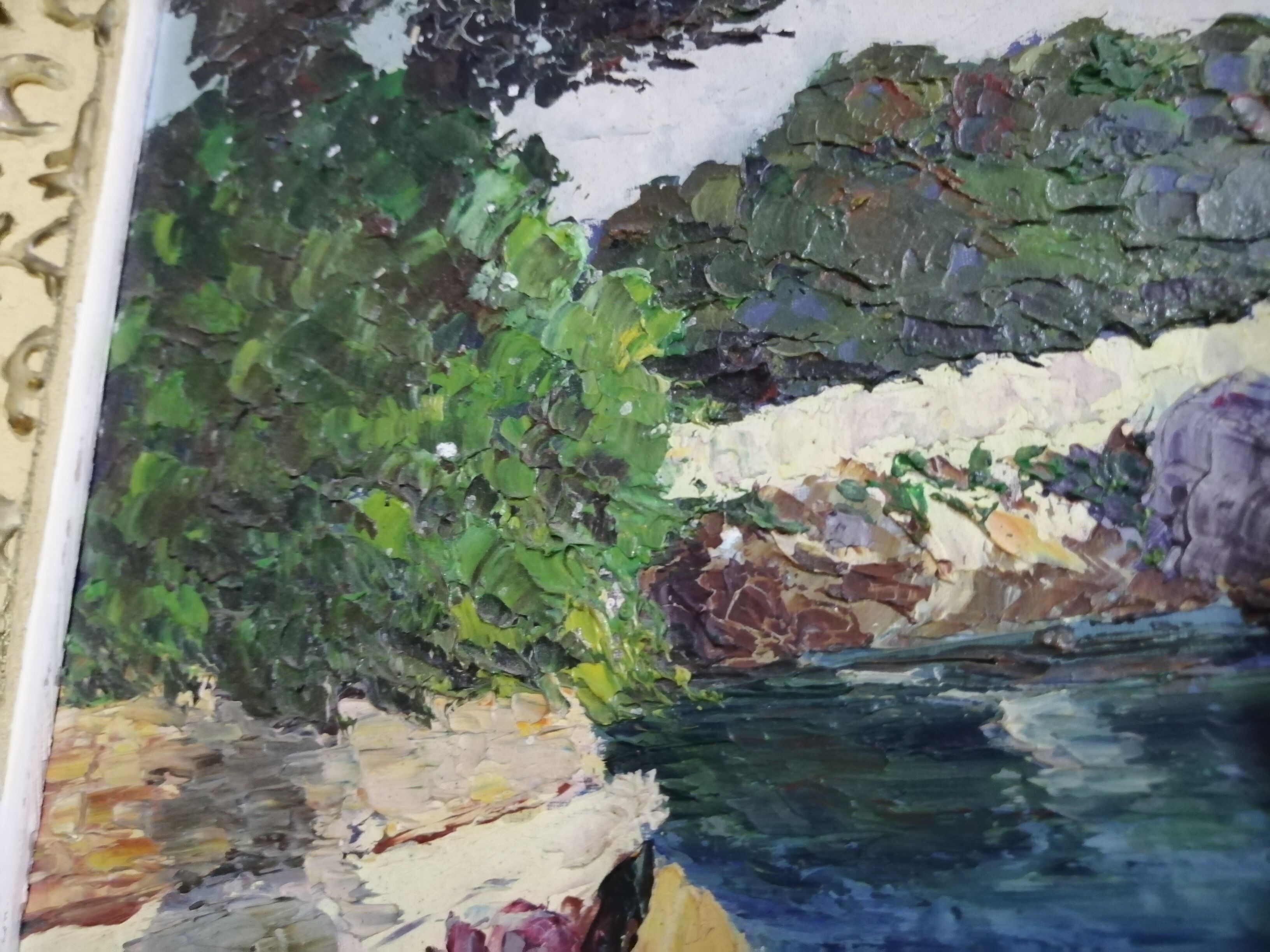 Seaside, oil on panel