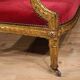 Sofa en velours rouge français antique du 19ème siècle