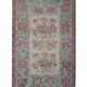 Tapis Kilim de Bessarabie en laine tissée à plat à motifs floraux roses et bleu, 1870