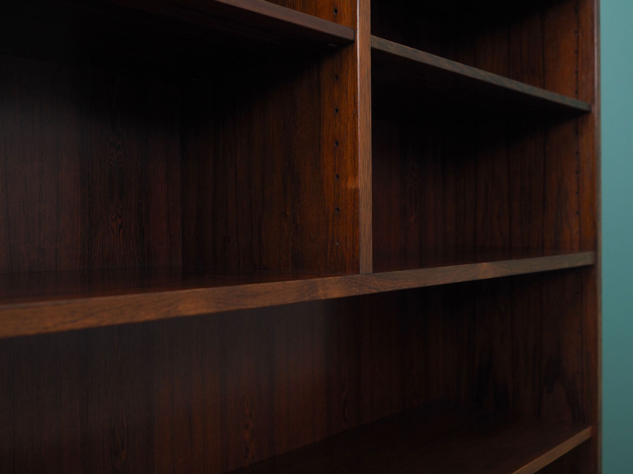 Bibliothèque en palissandre, design danois, années 1960, fabriquée par Omann Jun