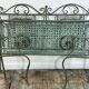 Folding iron garden bench