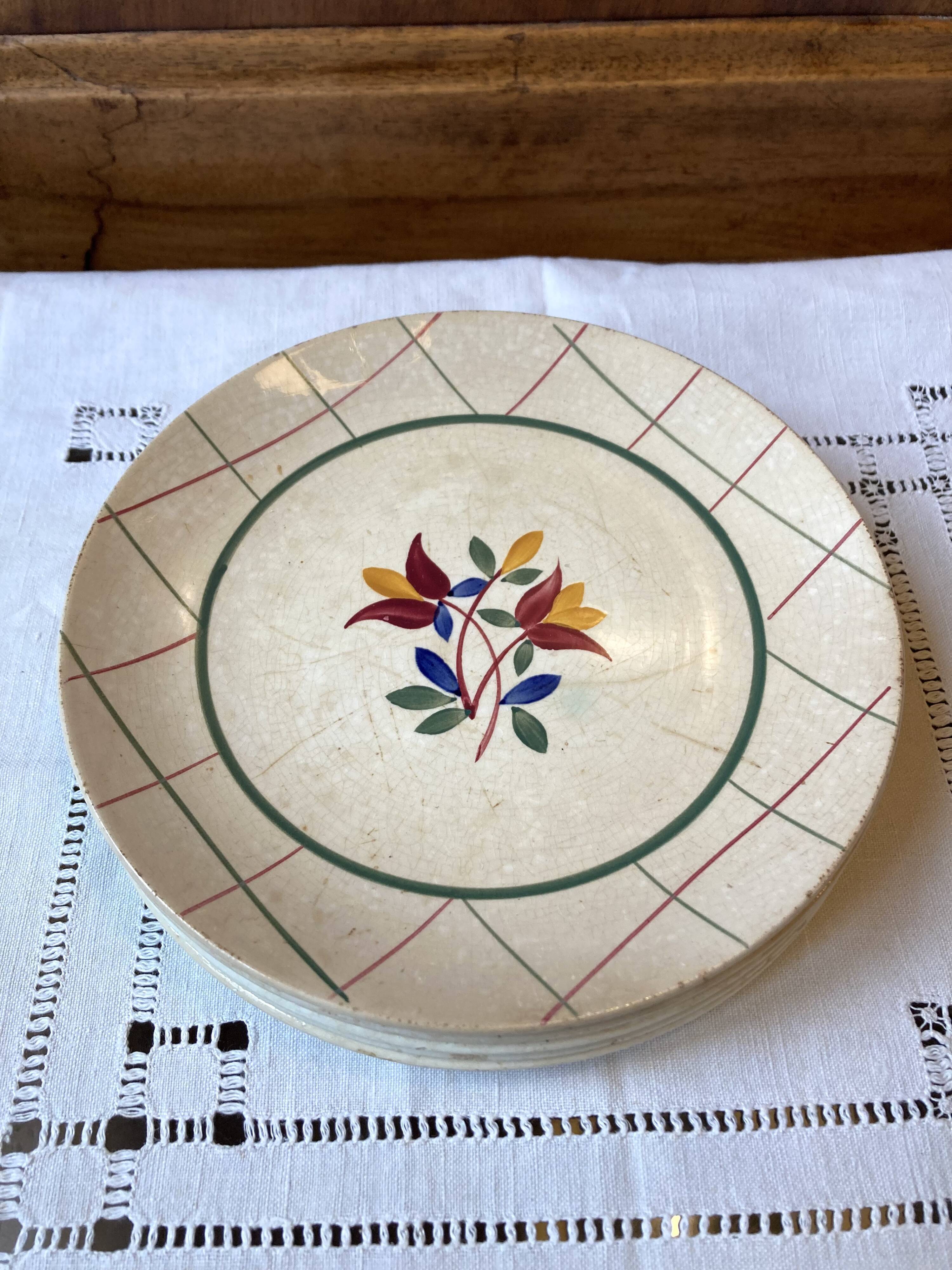 Old plates in Gien earthenware