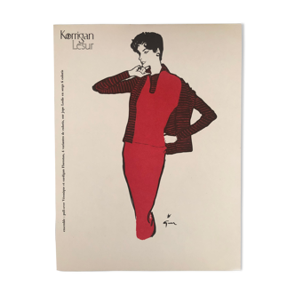 Fashion illustration 1957 by René Gruau
