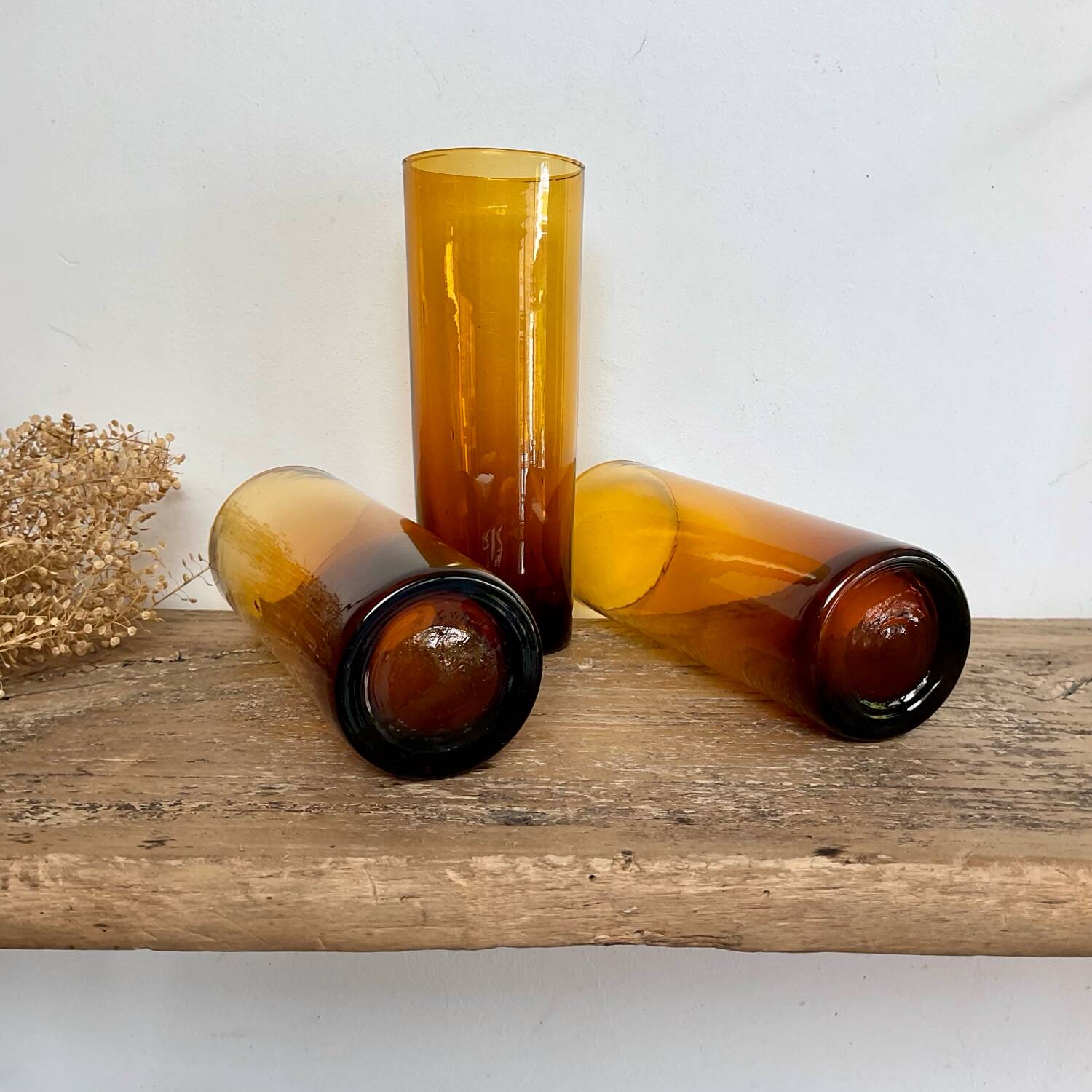 6 verres long drink ambrés