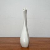 White sculptural German vase from the mid-century by Peter Müller for Sgrafo Modern, 1960s.