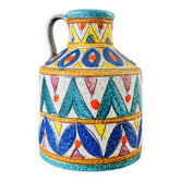 Superb italian ceramic vase fratelli fanciullacci - vintage 1960s