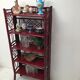 Vintage bamboo and rattan folding shelf