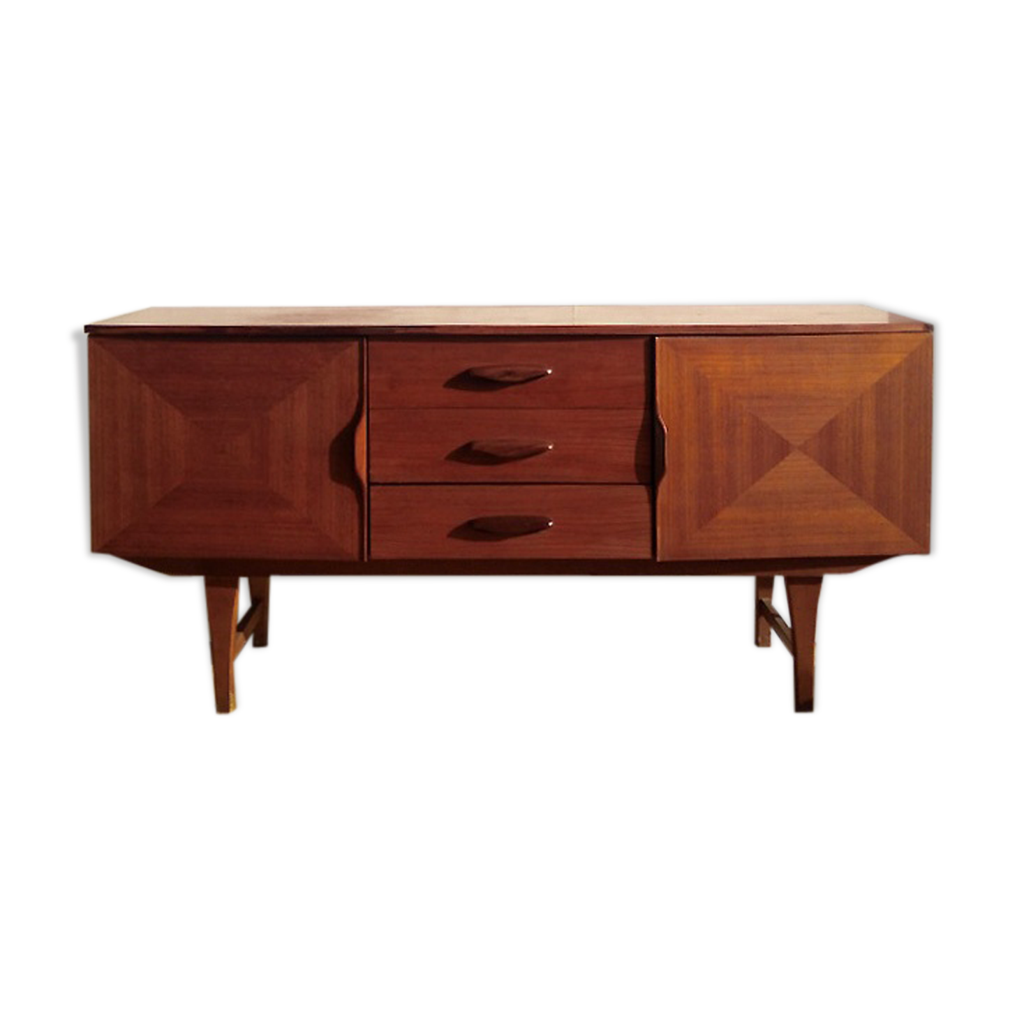 Sideboard inlaid teak 1960s