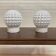 Pair of opaline and porcelain wall lights scandinavian design 1950.