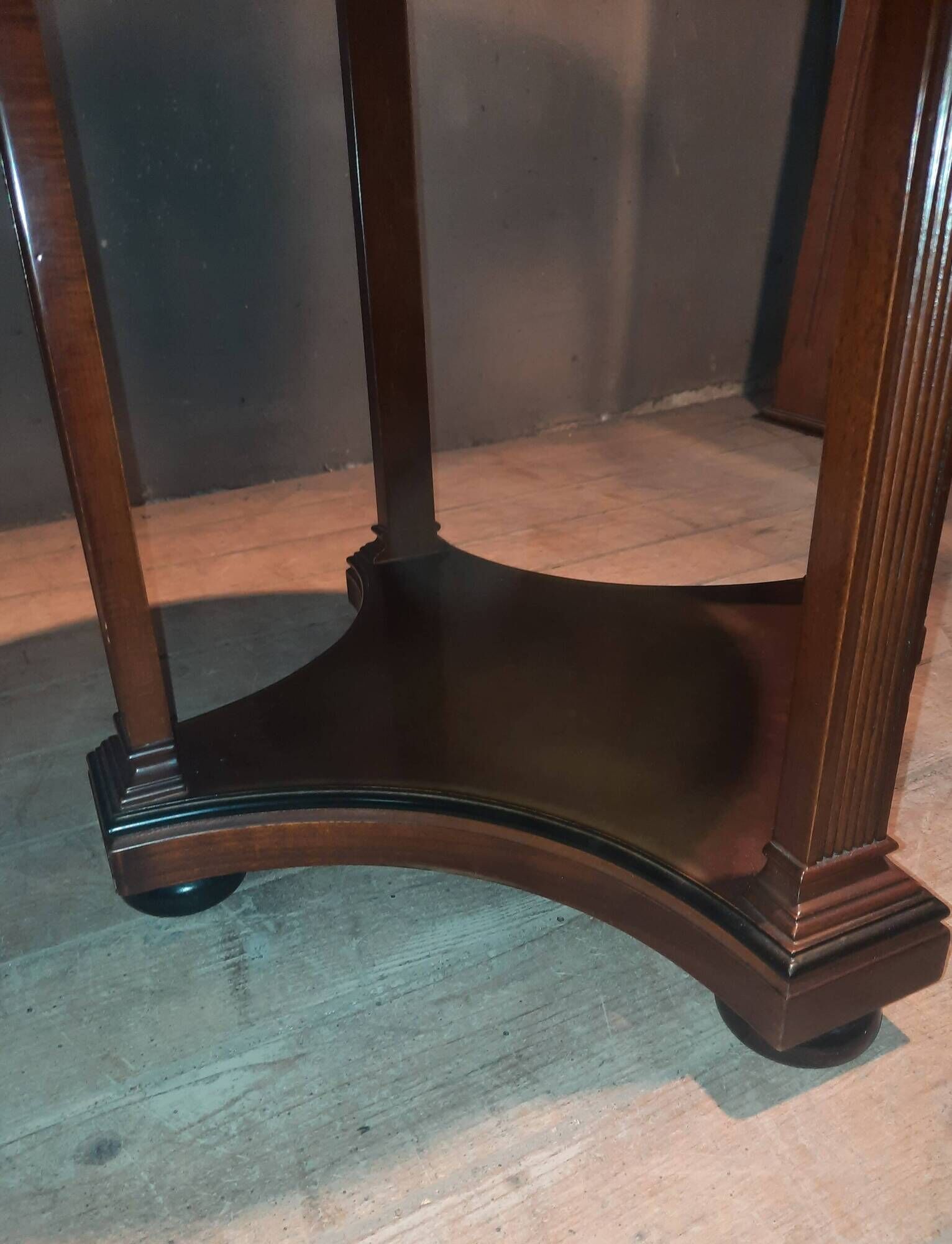 Pair of circular side tables.