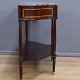 Console in mahogany and marble, Louis XVI period – late 18th century.
