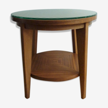 Round low table and glass 50s