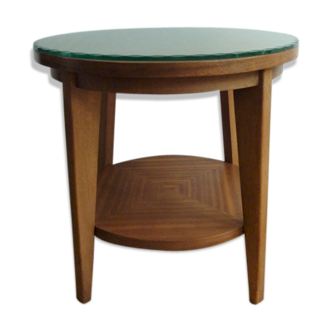 Round low table and glass 50s