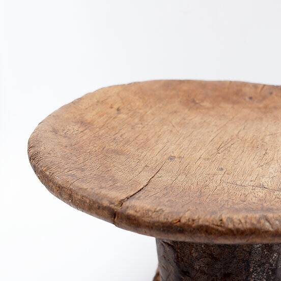 African tonga stool with handle