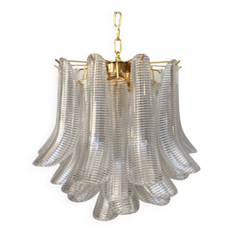 Striped “selle” murano glass chandelier d50