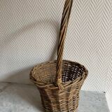 Panier rond bois tressé