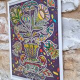 FELT DRAWING BY EDOUARD DERMIT. 07.04.1968