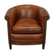 Vintage Dutch Cognac Colored Leather Club Chair