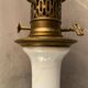 Old Paris porcelain lamp on nineteenth century bronze frame
