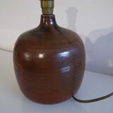 Vintage turned stoneware lamp