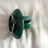 Vallauris green ceramic candlestick