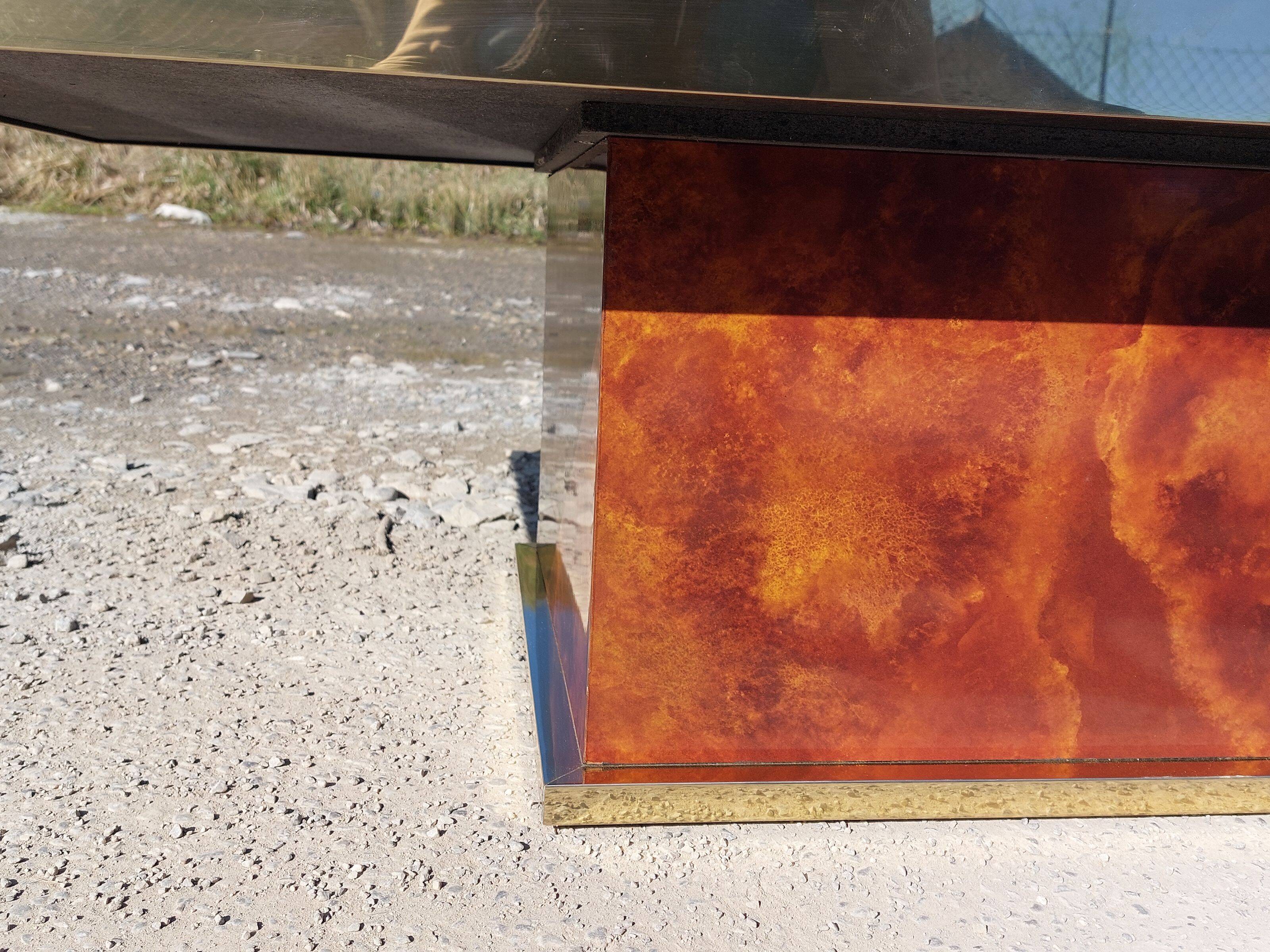 Rectangular coffee table Hervé Chapuis - 1970s