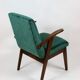 Fauteuil en velours vert d’années 1970