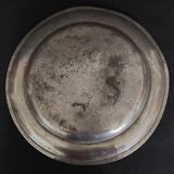 Plat rond en étain XVIIIème poinçon à identifier