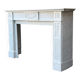 Louis XVI style fireplace in white Carrara marble, circa 1880.
