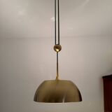 Breathtaking Brass Pendant Lamp with Counterweight by Florian Schulz