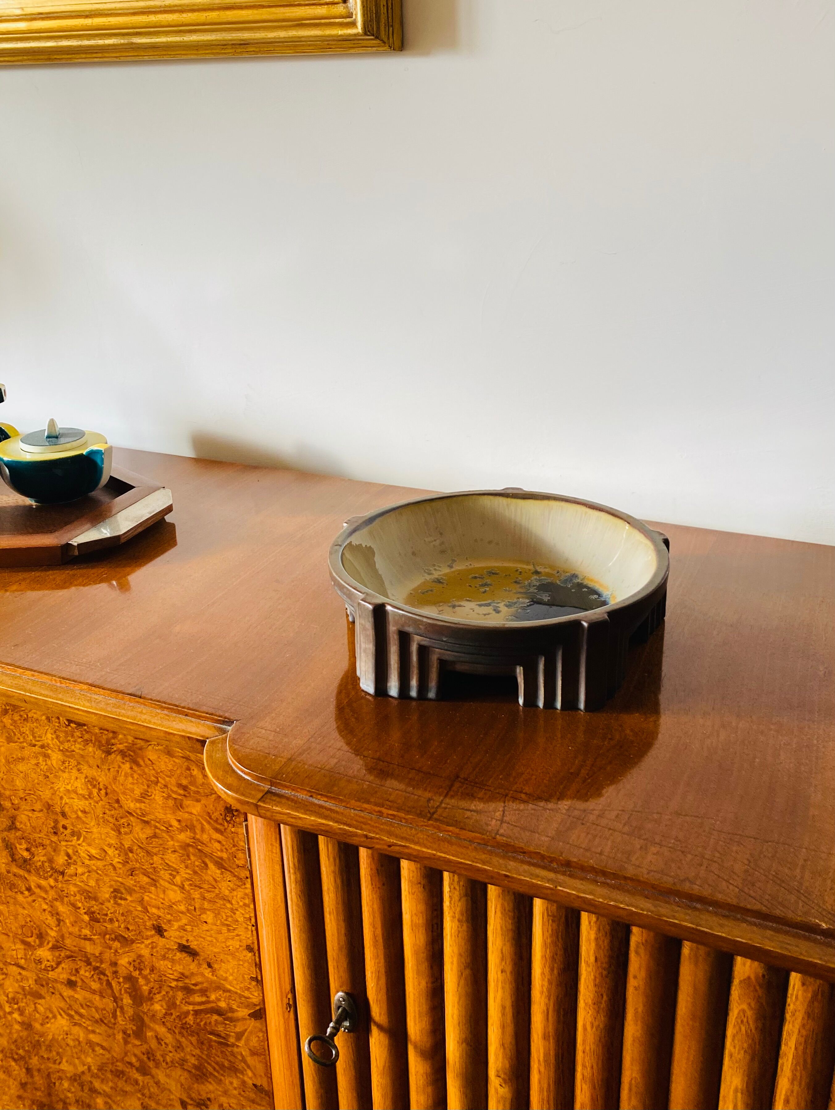 Art Deco ceramic centerpiece, Mougin Freres, Nancy France 1920s