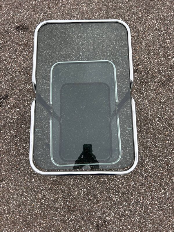 bar roulant en chrome années 70