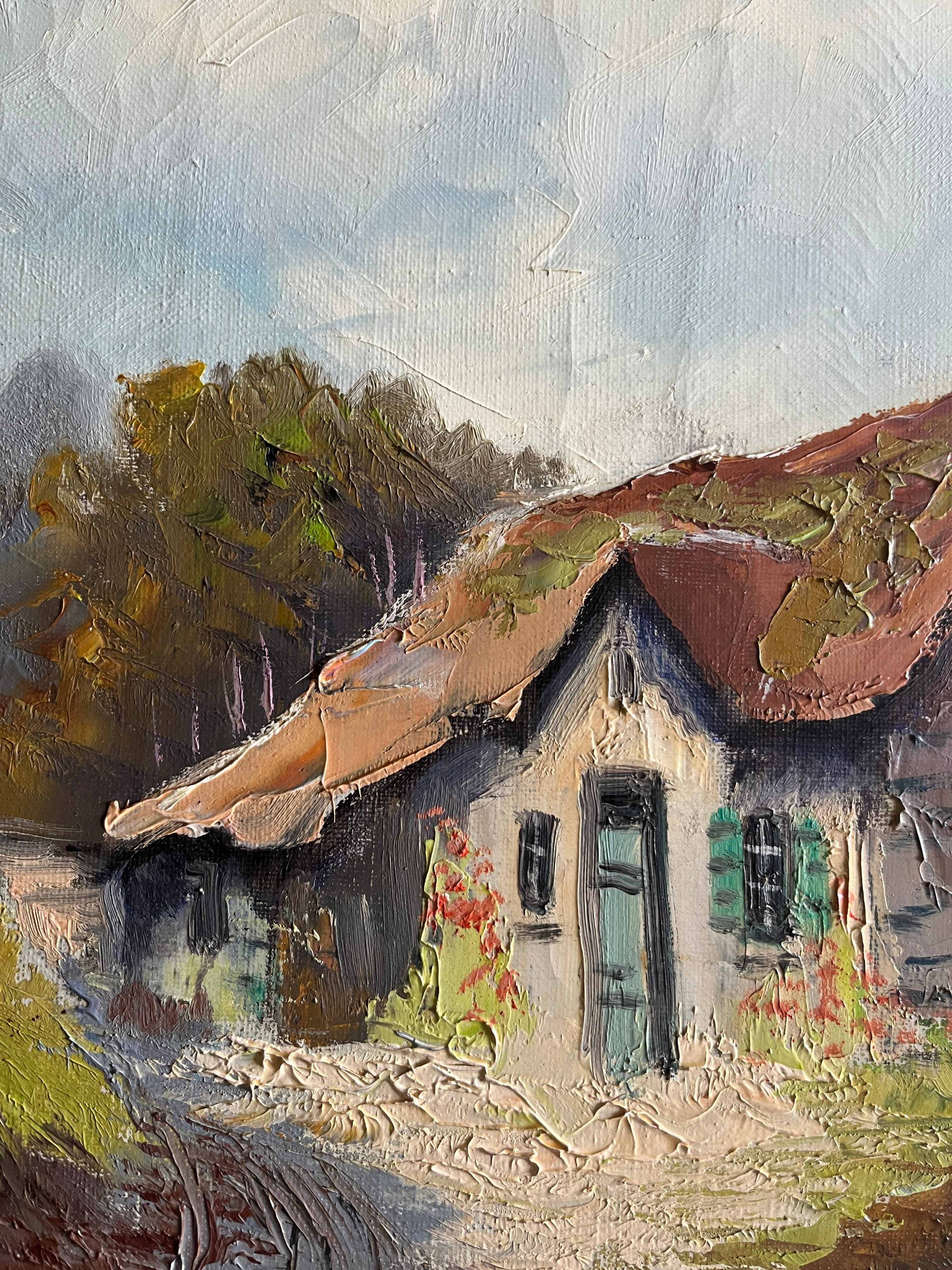 Tableau HST "Landscape at the Cottage" J. De Beaucourt (20th century school)