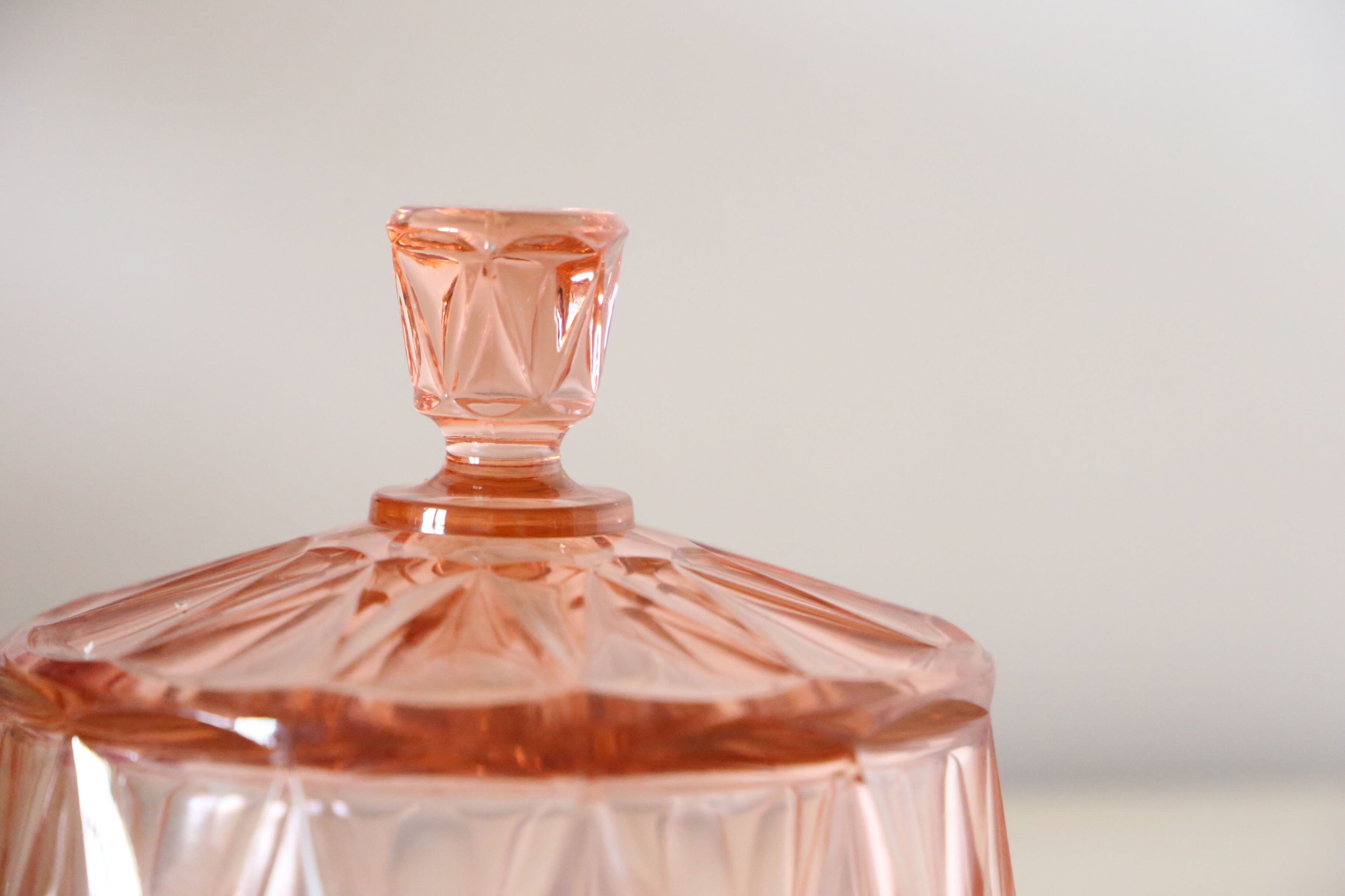 Pink glass bell, vintage