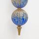 Pair of Murano Glass Blue Wall Sconces with Gold Dust Inclusions