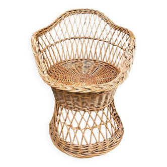 Vintage rattan armchair