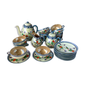 Tasses japonaises en porcelaine coquille d'œuf irisées - Peintes à la mains