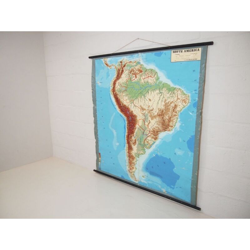 Relief of South America map