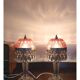 Michelotti Crystal Glass Prism Boudoir Parlor Lamps 1950s