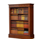 Edwardian Mahogany and Inlaid Open bookcase