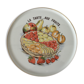 Plat à tarte en porcelaine