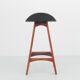 Scandinavian bar stool in OD61 style rosewood. H 62 cm.