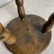 Turned wooden stool