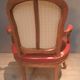 Louis XV period armchair covered in leather.