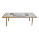 1950s wooden and mosaic coffee table