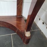 Restoration style console in mahogany with marble top