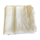 Embroidered white linen tablecloth, square