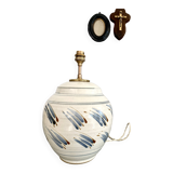 Ceramic lamp base, new fabric cable 200 cm