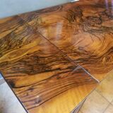 Walnut burl frieze table